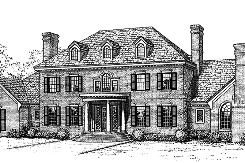House Blueprint - Classical Exterior - Front Elevation Plan #310-1077