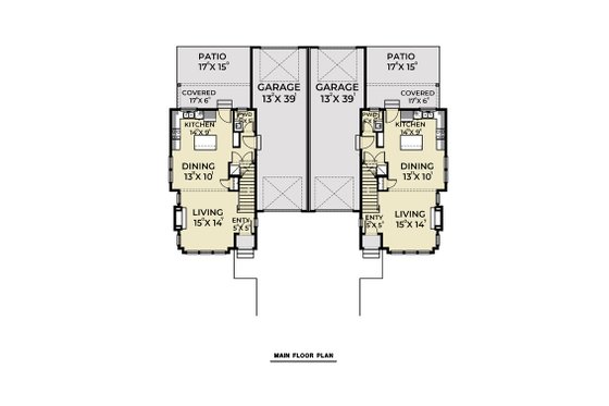 Floor Plan - Main Floor for Farmhouse House Plan #1070-96 - 6 bed, 5 bath