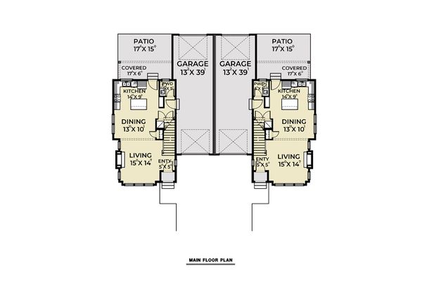 Farmhouse Floor Plan - Main Floor Plan #1070-96