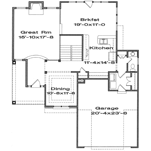 Traditional Floor Plan - Main Floor Plan #6-135