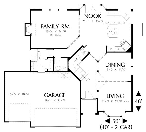Home Plan - Traditional Floor Plan - Main Floor Plan #48-138