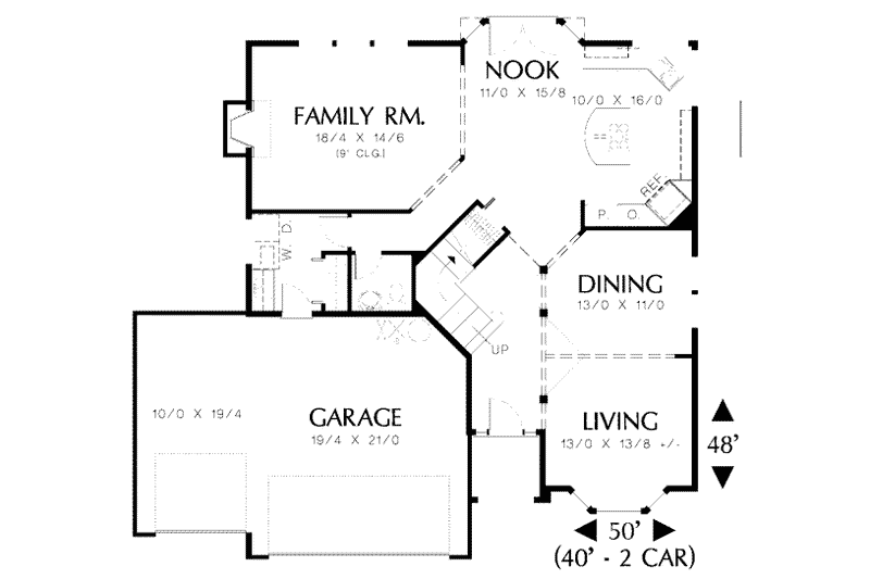 Home Plan - Floor Plan - Main Floor for Traditional House Plan #48-138 - 4 bed, 2.5 bath
