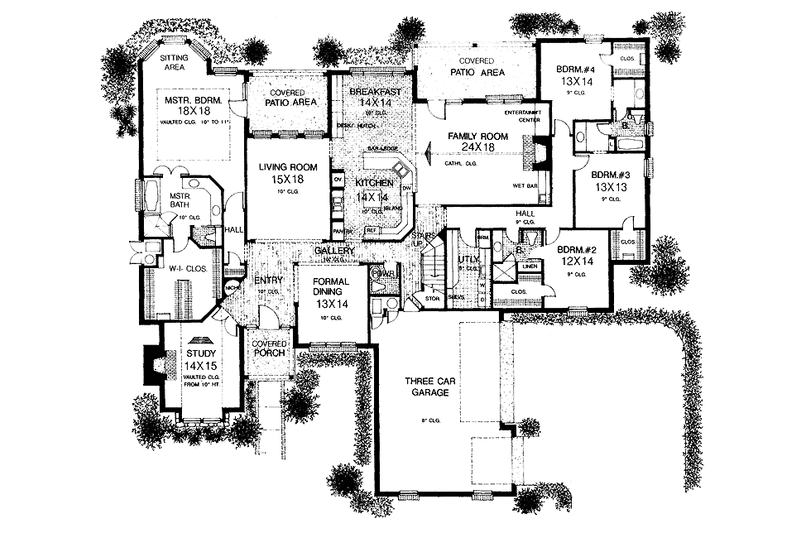 Dream House Plan - Floor Plan - Main Floor for European House Plan #310-1056 - 5 bed, 5 bath