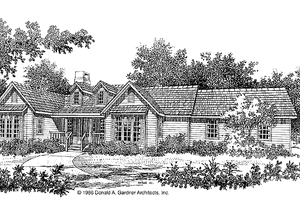 Country Exterior - Front Elevation Plan #929-63