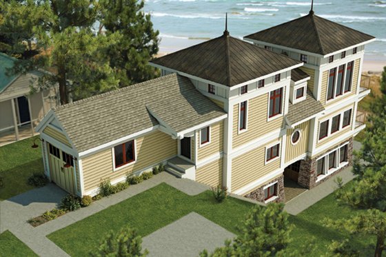 Exterior - Front Elevation for Contemporary House Plan #928-249 - 3 bed, 3.5 bath