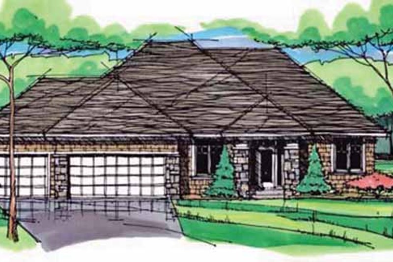 Home Plan - Exterior - Front Elevation 4 for European House Plan #51-974 - 1 bed, 1.5 bath