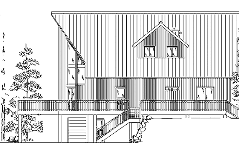 House Blueprint - Contemporary Exterior - Front Elevation Plan #945-6