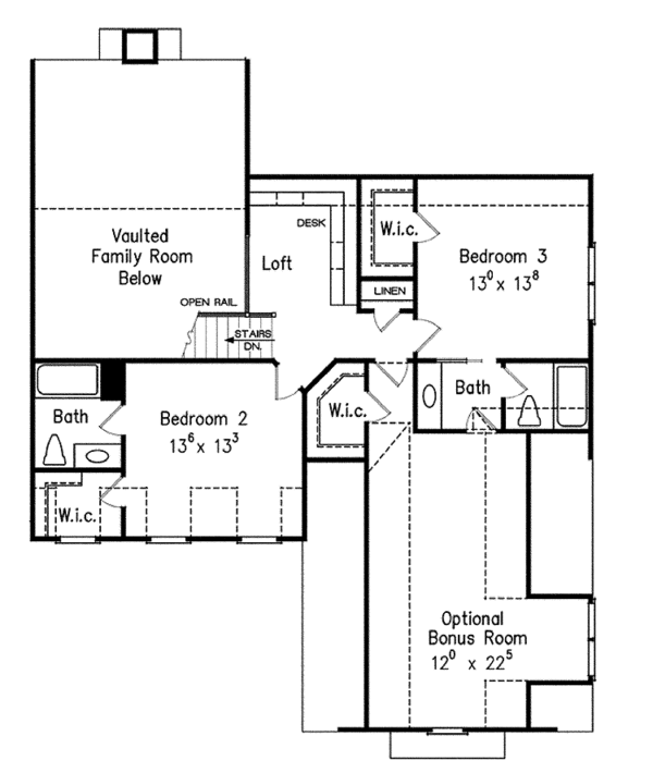 House Plan Design - Bungalow Floor Plan - Upper Floor Plan #927-419