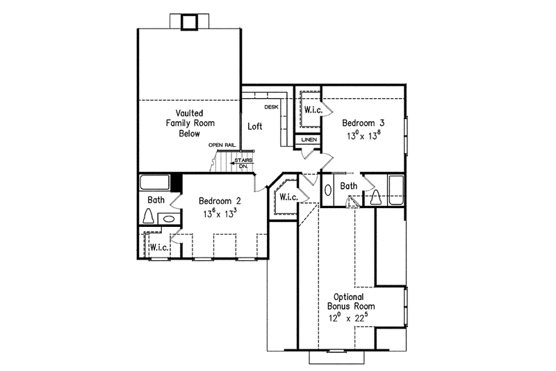 Home Plan - Floor Plan - Upper Floor for Bungalow House Plan #927-419 - 4 bed, 4 bath