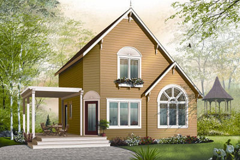 Home Plan - Traditional Exterior - Front Elevation Plan #23-867
