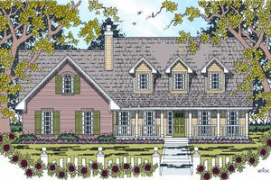Country Exterior - Front Elevation Plan #42-344