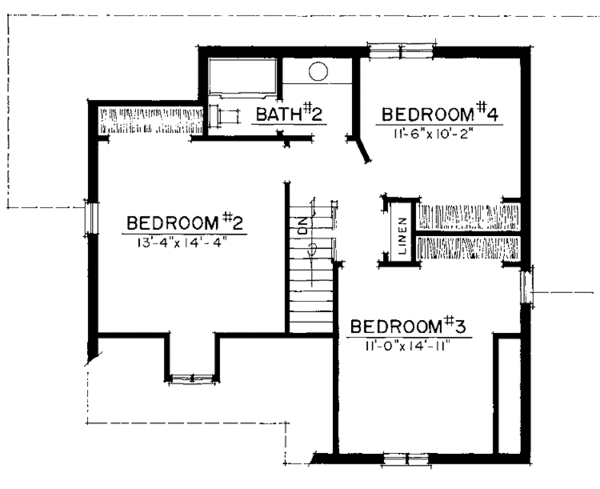 House Design - Country Floor Plan - Upper Floor Plan #1016-15