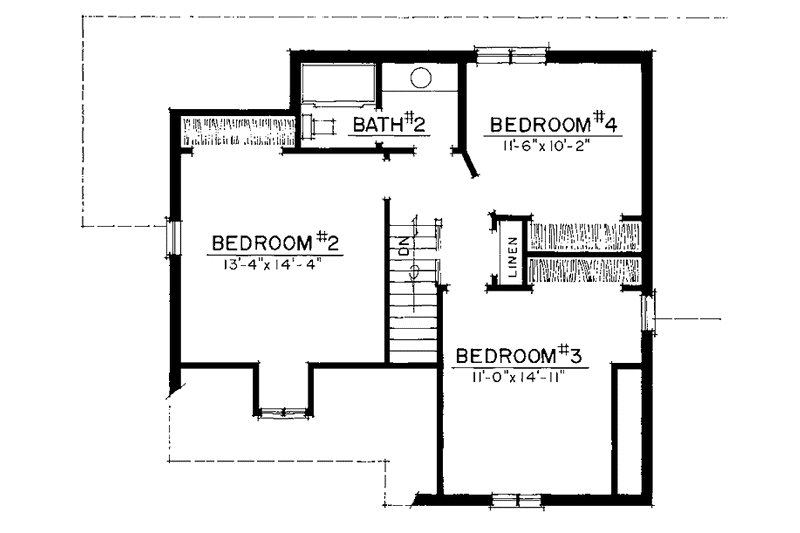 Home Plan - Floor Plan - Upper Floor for Country House Plan #1016-15 - 4 bed, 2.5 bath
