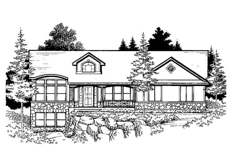 Architectural House Design - Country Exterior - Front Elevation Plan #308-259