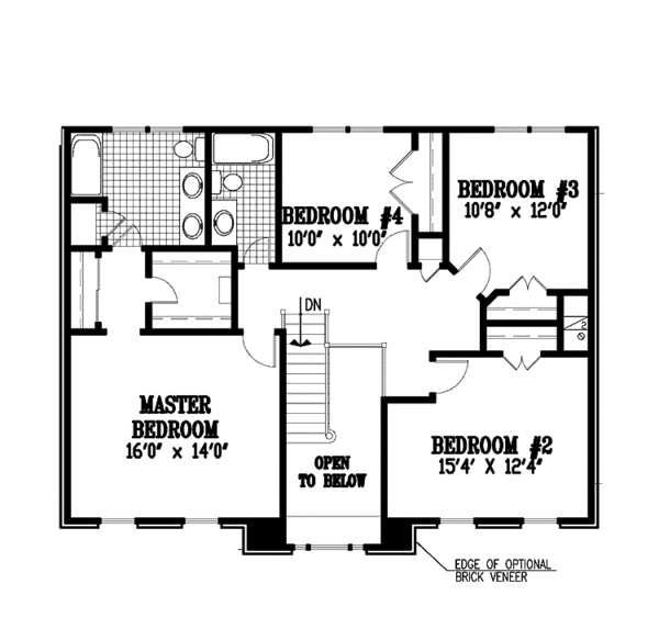 Architectural House Design - Country Floor Plan - Upper Floor Plan #953-13
