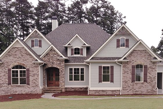 Exterior - Front Elevation 4 for European House Plan #437-70 - 4 bed, 5 bath