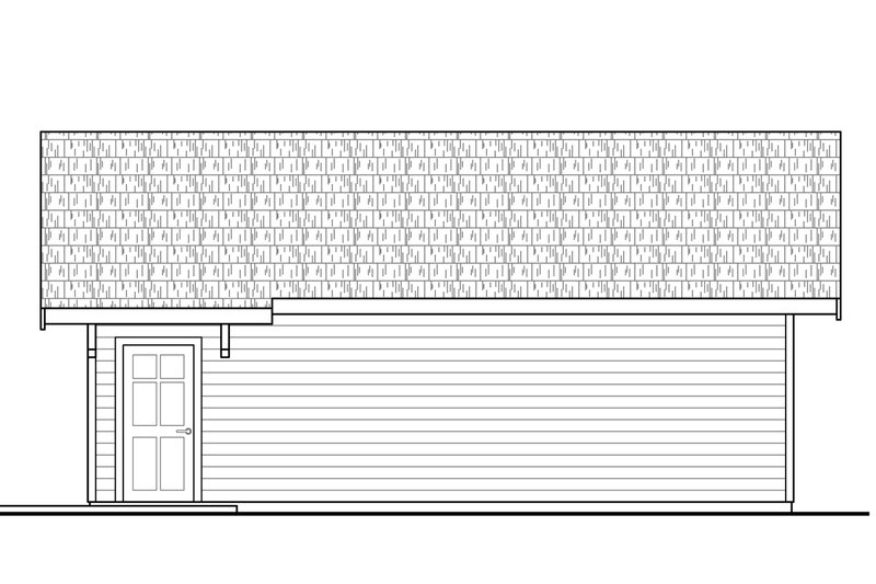 Architectural House Design - Exterior - Other Elevation 3 for Prairie House Plan #124-1006 - 2 bed, 2 bath