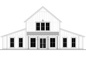 Exterior - Front Elevation 4 for Barndominium House Plan #430-259 - 4 bed, 3.5 bath