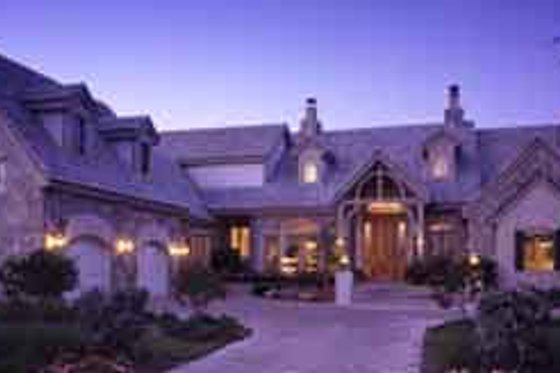 Exterior - Front Elevation for European House Plan #115-191 - 3 bed, 4.5 bath