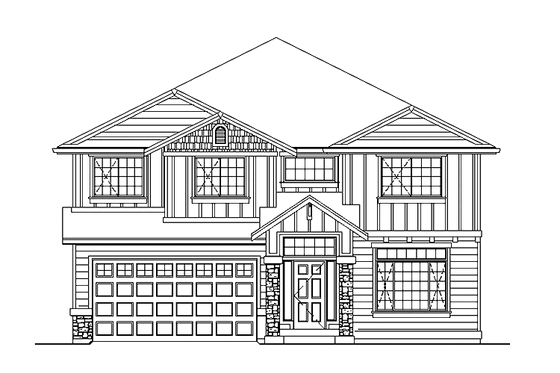Exterior - Front Elevation 3 for Contemporary House Plan #951-3 - 4 bed, 2.5 bath