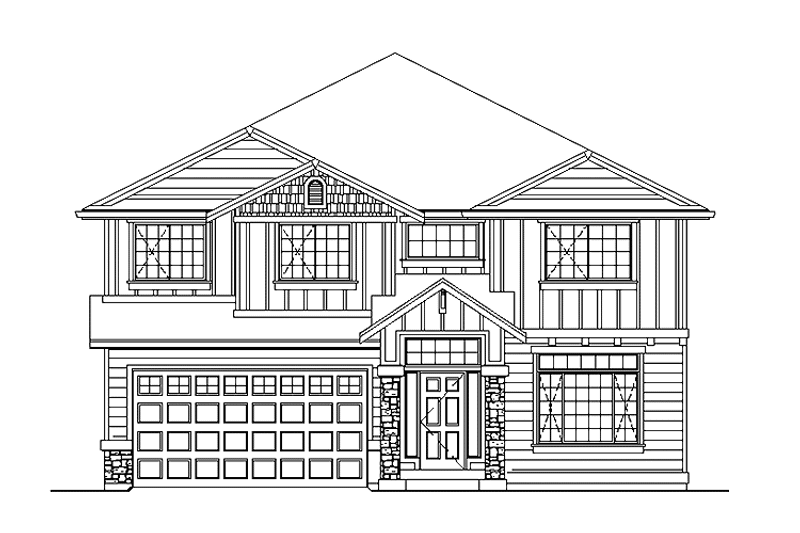 House Plan Design - Exterior - Front Elevation 3 for Contemporary House Plan #951-3 - 4 bed, 2.5 bath