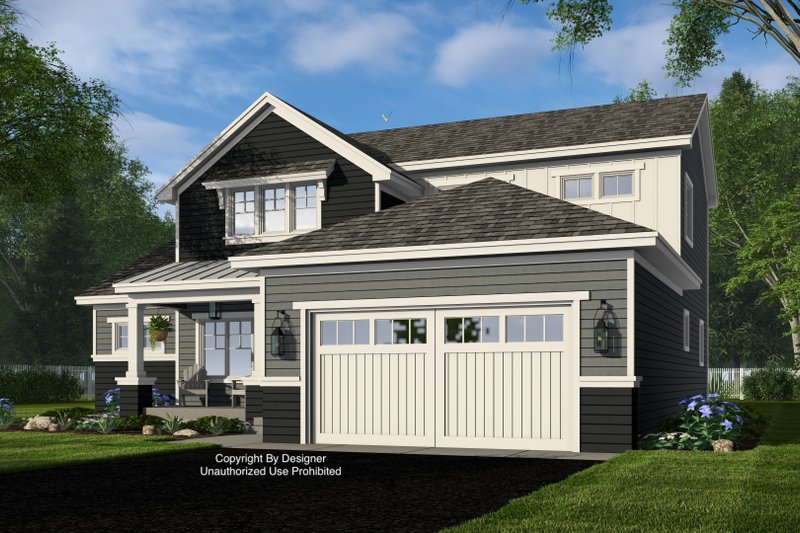 House Blueprint - Exterior - Front Elevation 5 for Craftsman House Plan #51-1385 - 4 bed, 3.5 bath