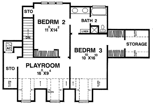 Architectural House Design - Country Floor Plan - Upper Floor Plan #472-78
