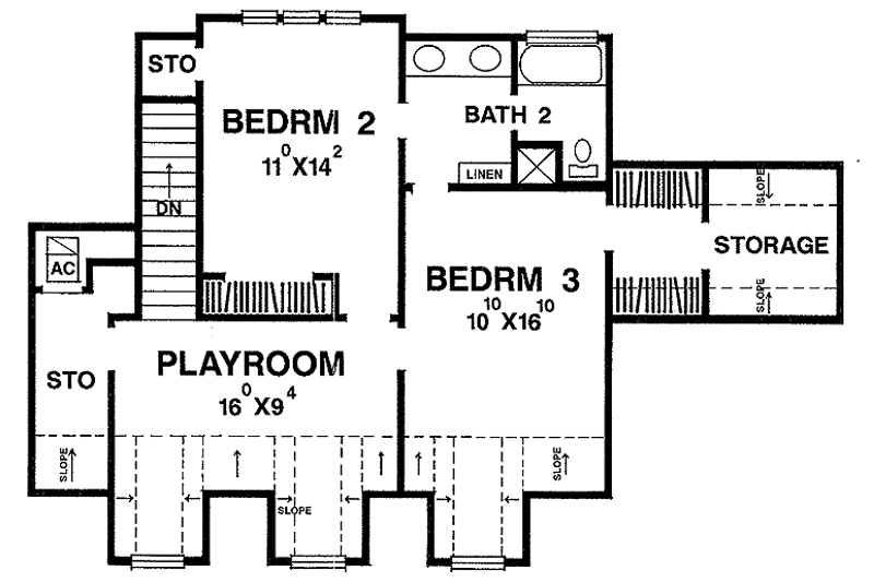 Home Plan - Floor Plan - Upper Floor for Country House Plan #472-78 - 3 bed, 2.5 bath