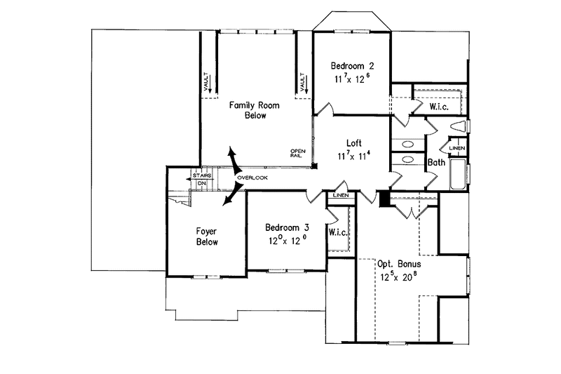 Home Plan - Floor Plan - Upper Floor for Country House Plan #927-695 - 4 bed, 3 bath