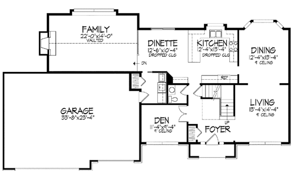 Architectural House Design - European Floor Plan - Main Floor Plan #51-902