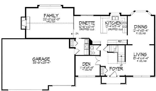 Home Plan - European Floor Plan - Main Floor Plan #51-902