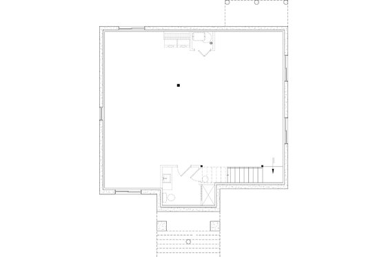 Floor Plan - Lower Floor for European House Plan #23-2856 - 2 bed, 1 bath