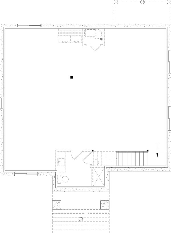 House Blueprint - European Floor Plan - Lower Floor Plan #23-2856