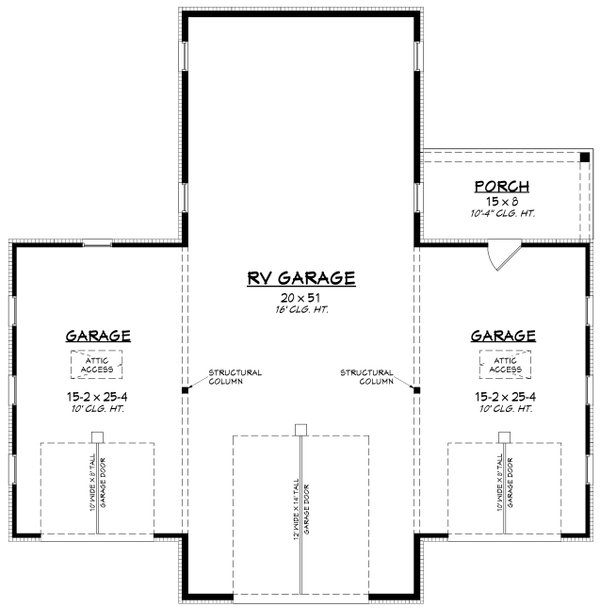 House Blueprint - Floor Plan - Main Floor for Farmhouse House Plan #430-431, 0 bath