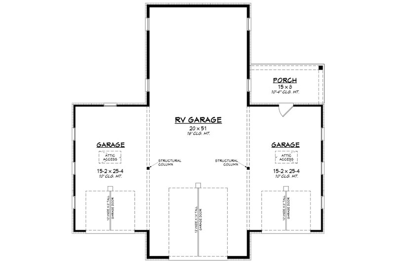 House Blueprint - Floor Plan - Main Floor for Farmhouse House Plan #430-431, 0 bath
