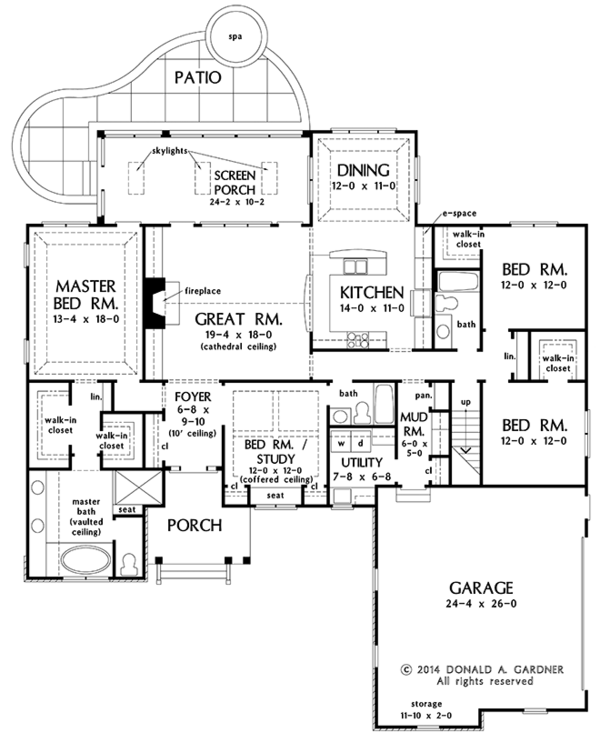 Architectural House Design - Craftsman Floor Plan - Main Floor Plan #929-978