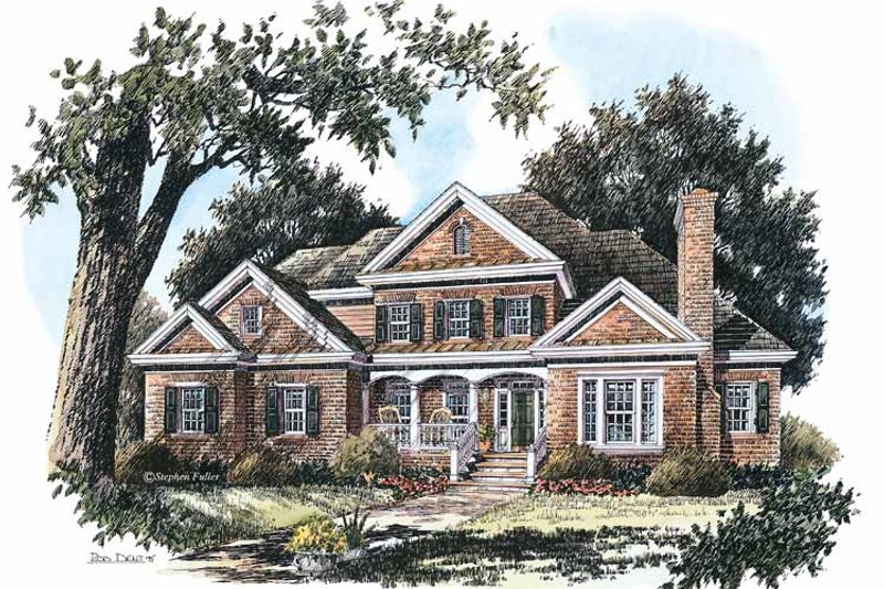 Home Plan - Colonial Exterior - Front Elevation Plan #429-203