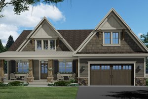 Exterior - Front Elevation 3 for Traditional House Plan #51-1208 - 5 bed, 3.5 bath