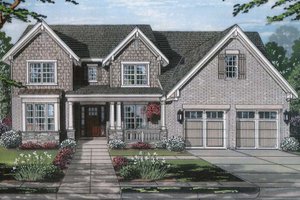 Country Exterior - Front Elevation Plan #46-862