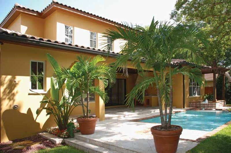 Home Plan - Exterior - Rear Elevation 1 for Mediterranean House Plan #1019-2 - 4 bed, 4.5 bath