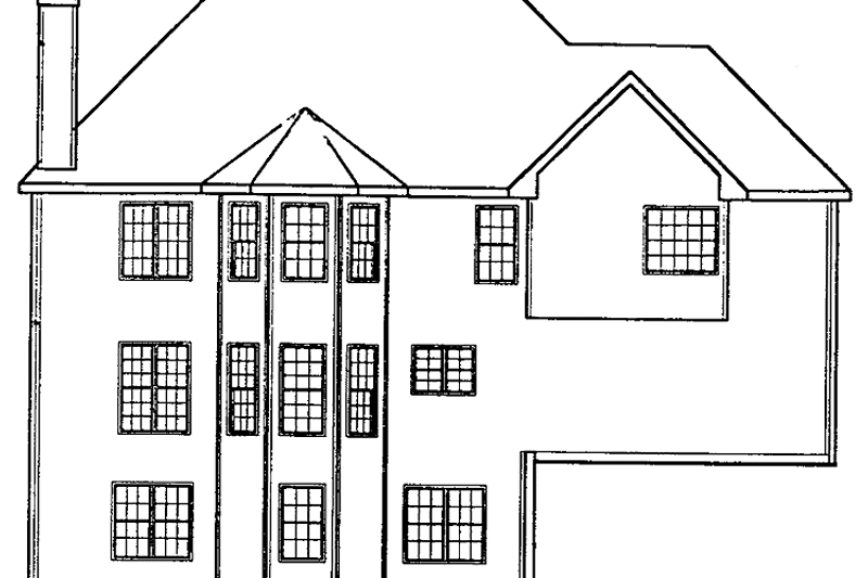 Home Plan - Exterior - Rear Elevation for Colonial House Plan #927-76 - 4 bed, 3.5 bath