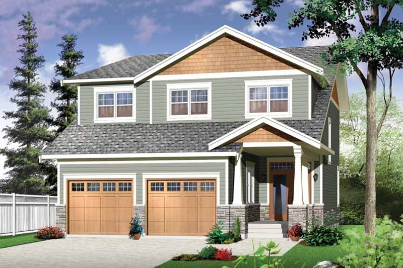 Architectural House Design - Craftsman Exterior - Front Elevation Plan #23-2483
