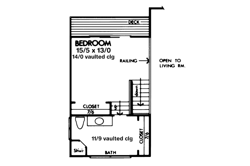 Dream House Plan - Floor Plan - Upper Floor for Prairie House Plan #320-1226 - 3 bed, 2 bath