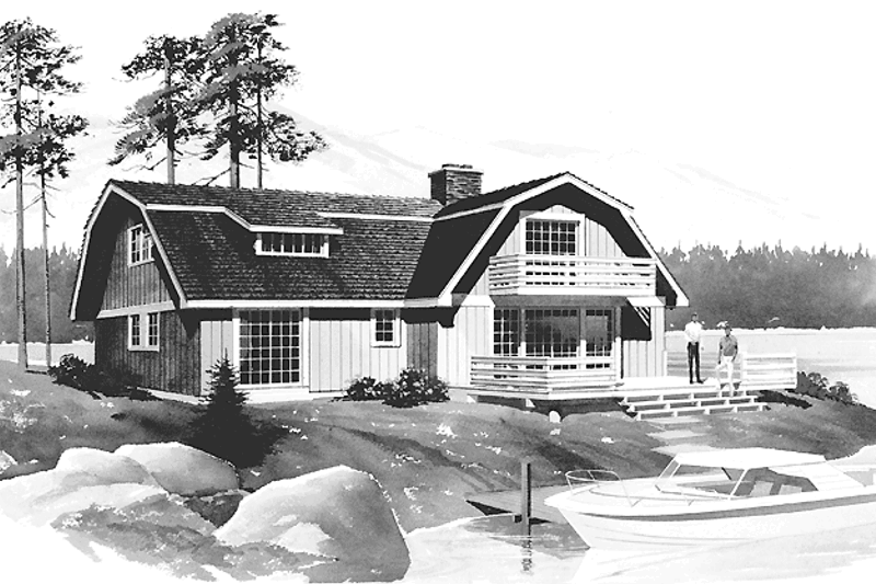 House Blueprint - Colonial Exterior - Front Elevation Plan #72-633
