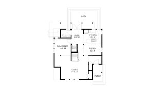 Floor Plan - Main Floor for Cottage House Plan #925-3 - 3 bed, 2.5 bath