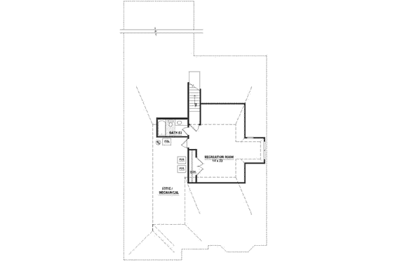 Floor Plan - Upper Floor for Traditional House Plan #81-358 - 3 bed, 3 bath