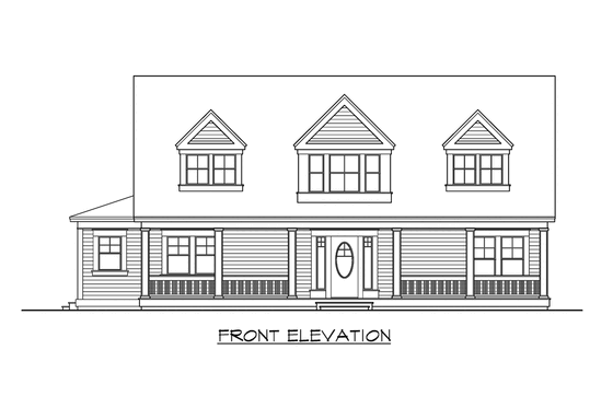Exterior - Other Elevation for Country House Plan #132-158 - 4 bed, 2.5 bath