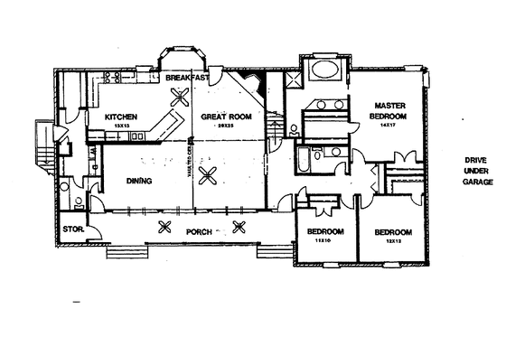 Floor Plan - Main Floor for Country House Plan #30-290 - 3 bed, 2.5 bath