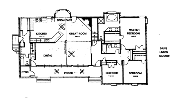 Country Floor Plan - Main Floor Plan #30-290