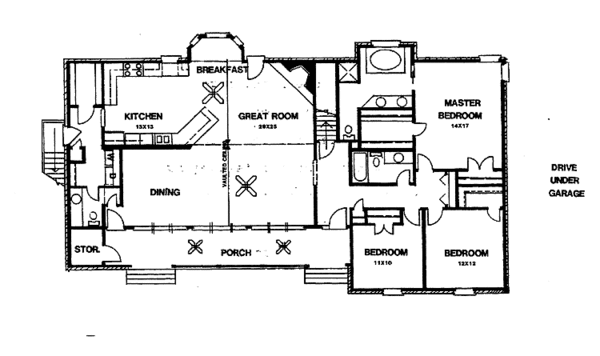 Dream House Plan - Country Floor Plan - Main Floor Plan #30-290